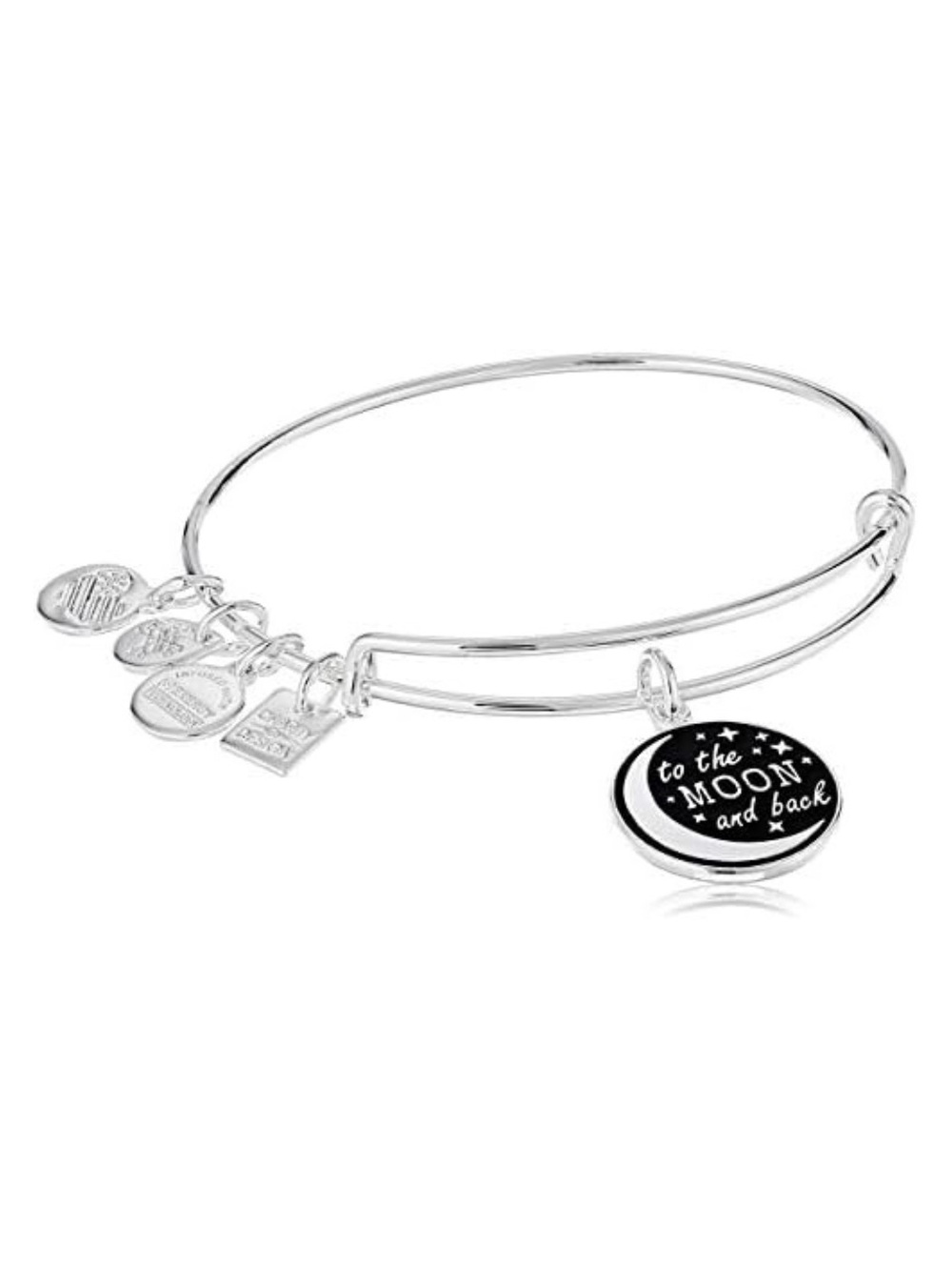 Alex and Ani 'To the Moon and Back' Charm Bangle Bracelet - Silver & Blue